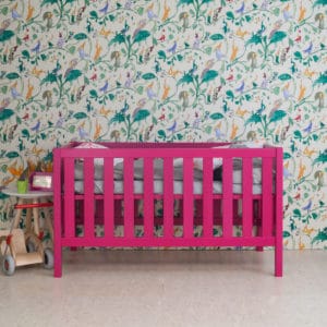Babybett, brombeer